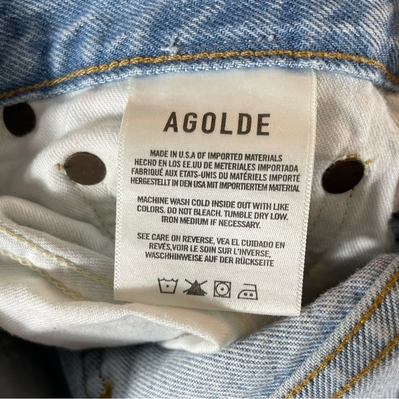 Agolde Highrise Straight Leg Denim Jorts - Picture 9 of 10